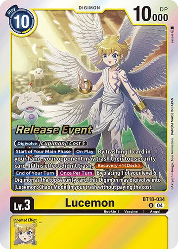 Lucemon [BT18-034] [Release Special Booster 2.0 Celebration Event Cards] Foil