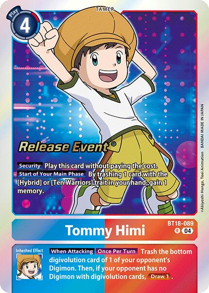 Tommy Himi [BT18-089] [Release Special Booster 2.0 Celebration Event Cards] Foil