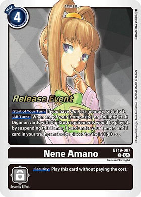 Nene Amano [BT19-087] [Release Special Booster 2.0 Celebration Event Cards] Foil