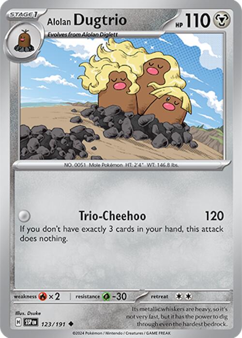 Alolan Dugtrio [123/191] [Surging Sparks] Reverse Holofoil