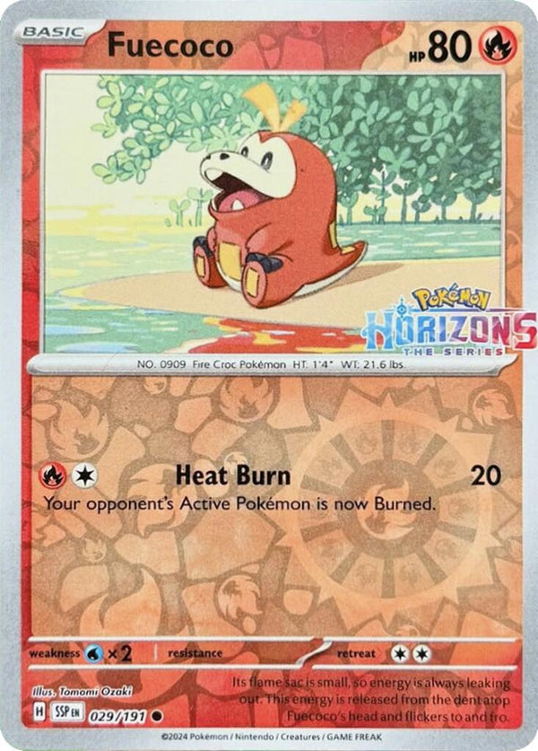 Fuecoco (Horizons Stamp) [029/191] [Surging Sparks] Reverse Holofoil