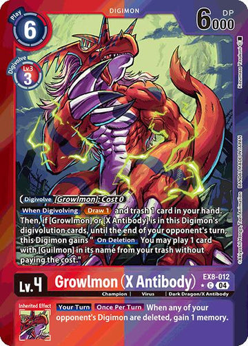 Growlmon (X Antibody) (Limited Foil) [EX8-012] [Chain of Liberation] Foil