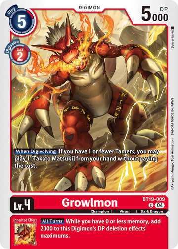Growlmon [BT19-009] [Release Special Booster 2.5]