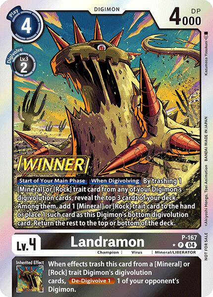 Landramon (Store Tournament 2025 Vol.1 Winner Pack) [P-167 P] [Digimon Promotion Cards] Foil