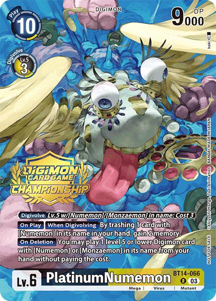 PlatinumNumemon (Championship 2024 Gold Stamp Card Set) [BT14-066] [Blast Ace] Foil