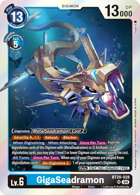 GigaSeadramon [BT20-028 SR] [Release Special Booster 2.5] Foil