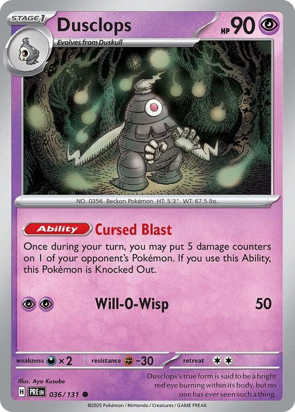 Dusclops [036/131] [Prismatic Evolutions] Reverse Holofoil