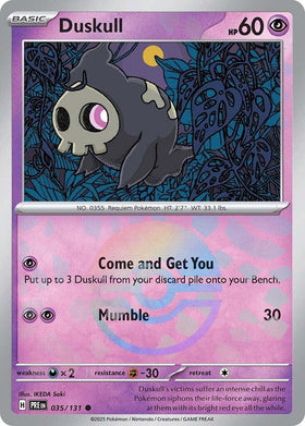 Duskull (Poke Ball Pattern) [035/131] [Prismatic Evolutions] Holofoil