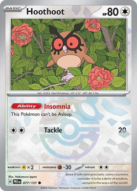 Hoothoot (Master Ball Pattern) [077/131] [Prismatic Evolutions] Holofoil
