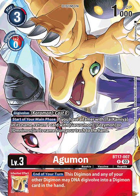 Agumon (Omnimon Binder Set) [BT17-007] [Secret Crisis] Foil