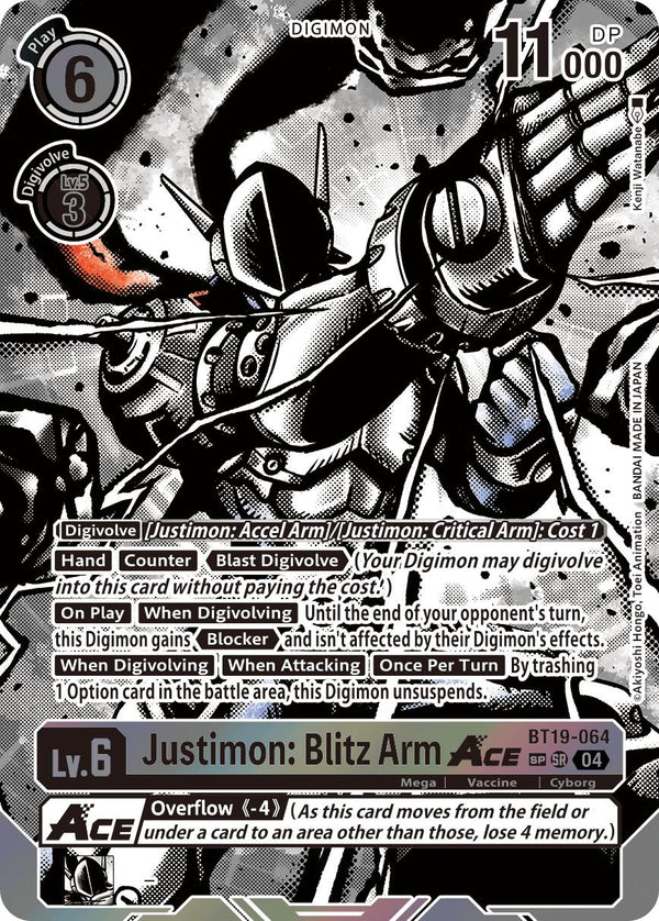 Justimon: Blitz Arm ACE (Textured) [BT19-064] [Release Special Booster 2.5] Foil