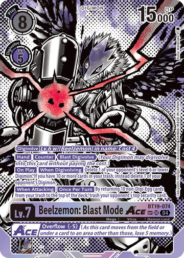 Beelzemon: Blast Mode ACE (Textured) [BT19-074 SR] [Release Special Booster 2.5] Foil