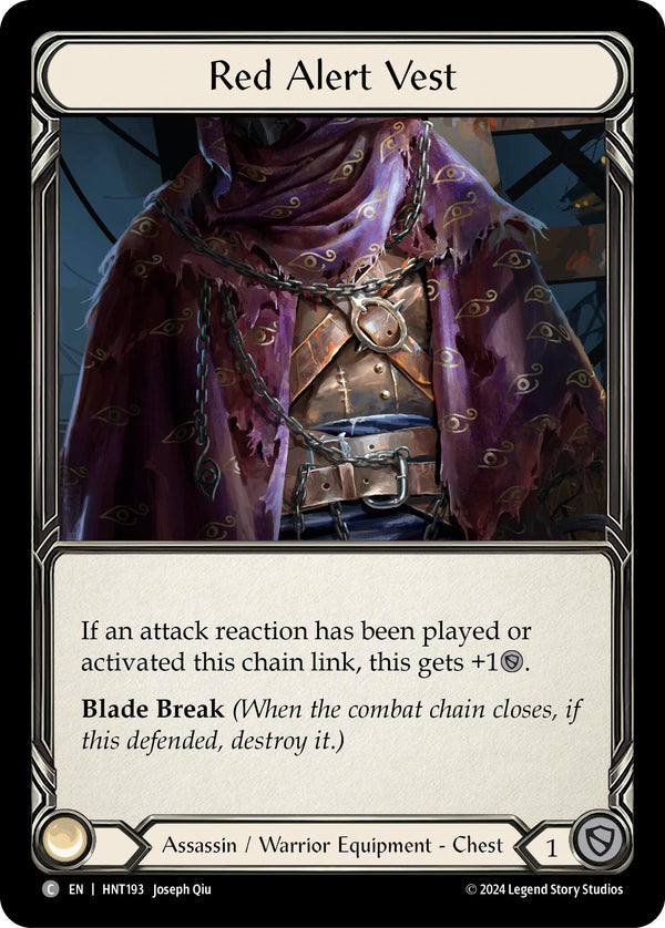 Red Alert Vest [HNT193] [The Hunted] Cold Foil