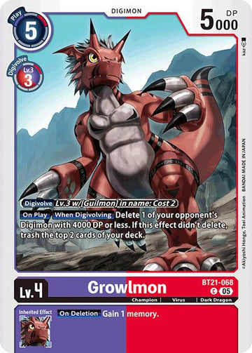 Growlmon [BT21-068] [World Convergence]