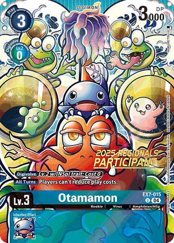 Otamamon (2025 Regionals Participant) [EX7-015] [Digimon LIBERATOR] Foil