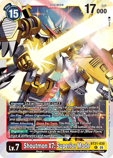 Shoutmon X7: Superior Mode [BT21-030] [World Convergence] Foil