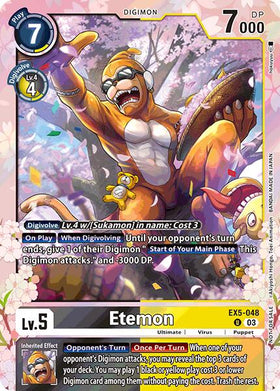 Etemon (Regulation Battle Vol. 1) [EX5-048] [Animal Colosseum] Foil