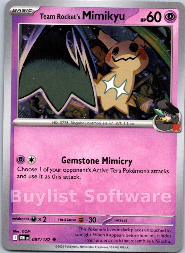 Team Rocket's Mimikyu [087/182] [Destined Rivals]