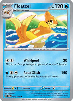 Floatzel [058/182] [Destined Rivals] Reverse Holofoil