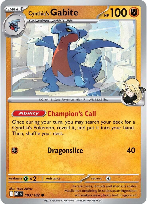 Cynthia's Gabite [103/182] [Destined Rivals]