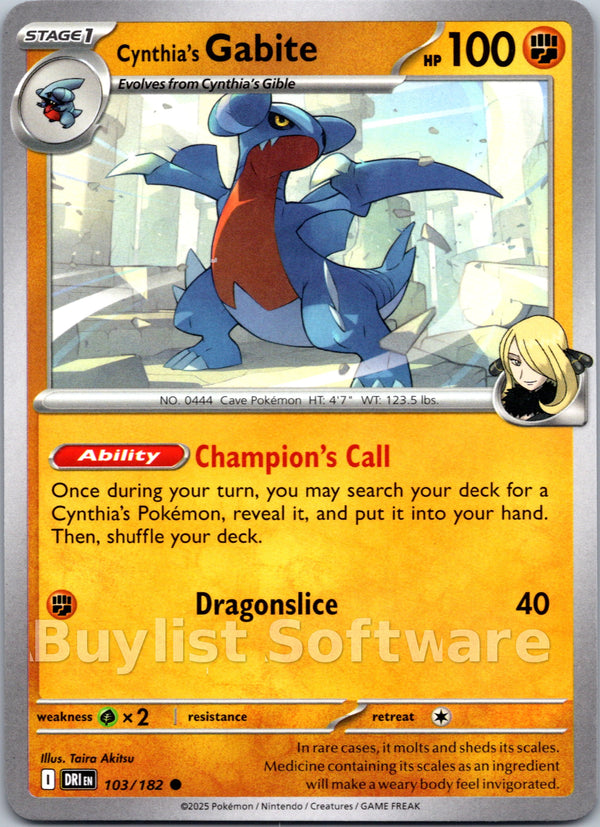 Cynthia's Gabite [103/182] [Destined Rivals]