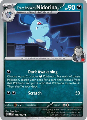 Team Rocket's Nidorina [115/182] [Destined Rivals]