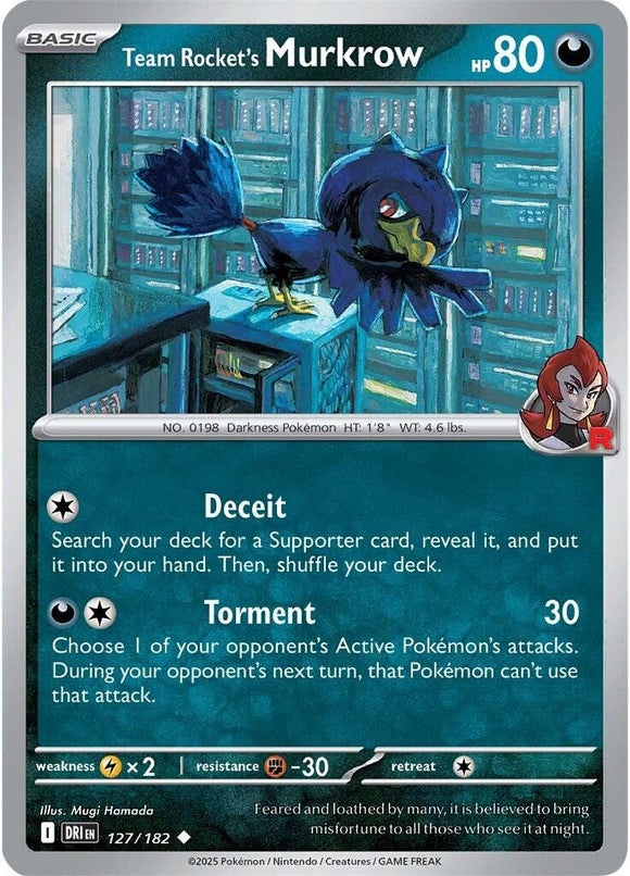 Team Rocket's Murkrow [127/182] [Destined Rivals] Reverse Holofoil