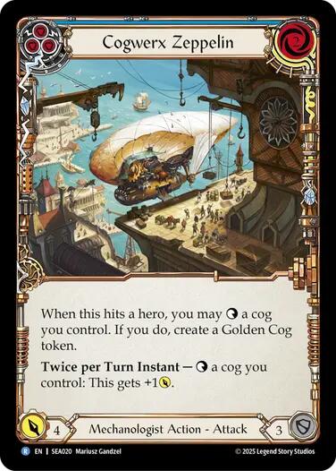 Cogwerx Zeppelin (Blue) [SEA020] [High Seas] Rainbow Foil