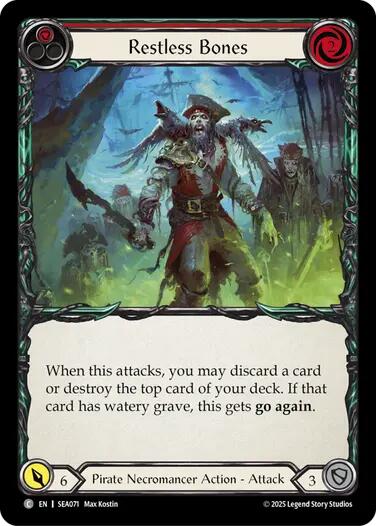 Restless Bones (Red) [SEA071] [High Seas] Rainbow Foil