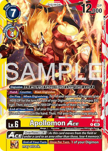 Apollomon ACE (Store Tournament 2025 Vol.3 Participation Pack) [P-191] [Digimon Promotion Cards]