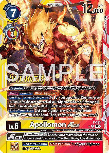 Apollomon ACE (Store Tournament 2025 Vol.3 Participation Pack) [P-191] [Digimon Promotion Cards]