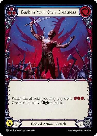 Bask in Your Own Greatness (Blue) [SUP100] [Super Slam] Rainbow Foil