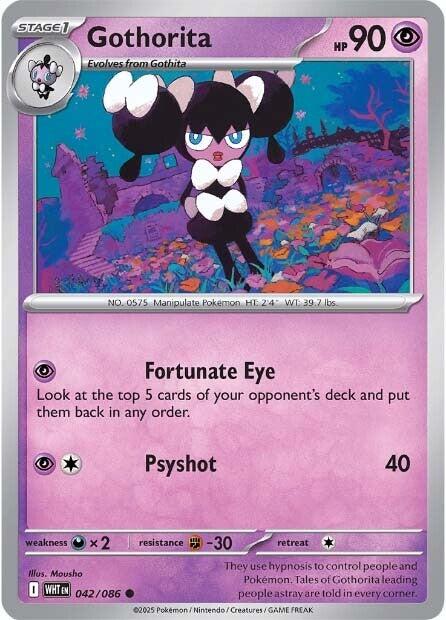 Gothorita [042/086] [White Flare] Reverse Holofoil