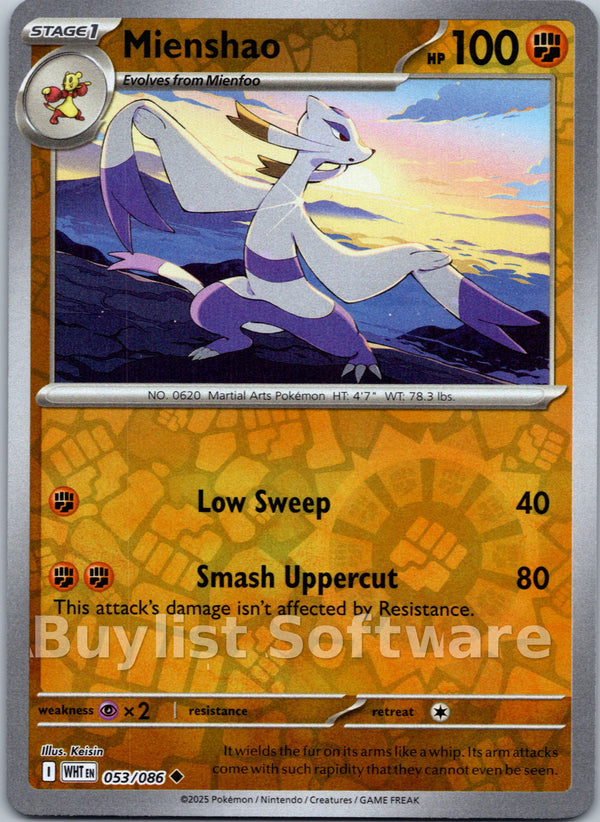Mienshao [053/086] [White Flare] Reverse Holofoil