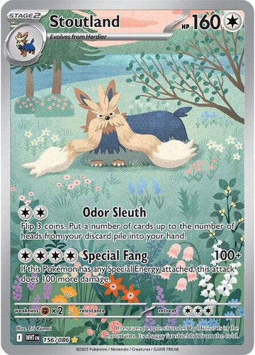 Stoutland [156/086] [White Flare] Holofoil