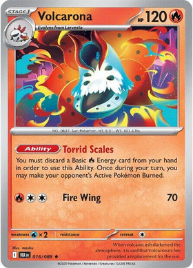 Volcarona [016/086] [Black Bolt] Reverse Holofoil