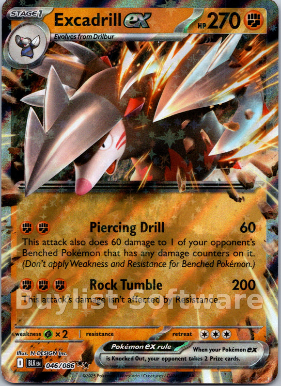 Excadrill ex [046/086] [Black Bolt] Holofoil