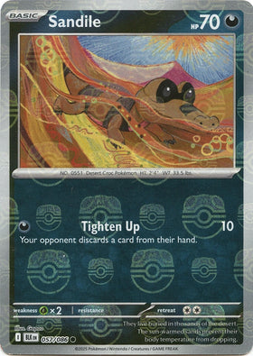 Sandile (Master Ball Pattern) [057/086] [Black Bolt] Holofoil