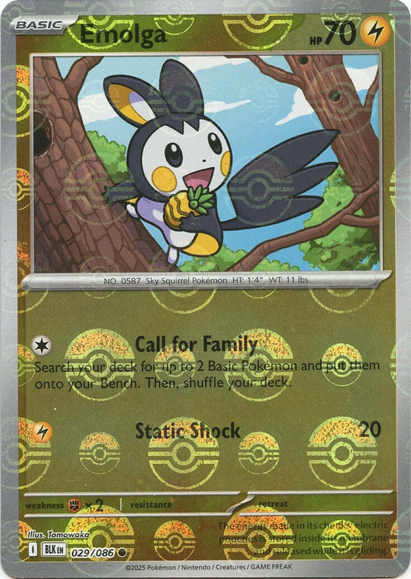 Emolga (Poke Ball Pattern) [029/086] [Black Bolt] Holofoil