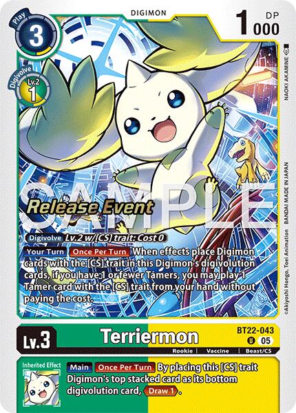 Terriermon [BT22-043] [Cyber Eden Release Event Cards] Foil
