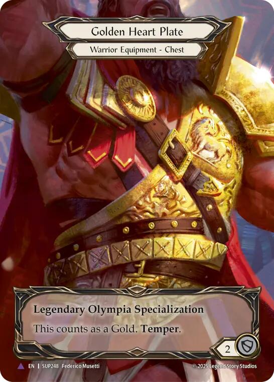 Golden Heart Plate (Marvel) [SUP248] [Super Slam] Cold Foil