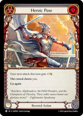 Heroic Pose (Blue) [SUP059] [Super Slam] Rainbow Foil
