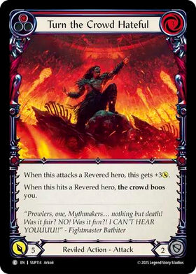 Turn the Crowd Hateful (Red) [SUP114] [Super Slam] Rainbow Foil