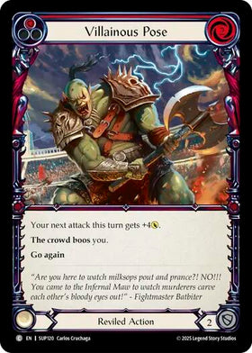 Villainous Pose (Red) [SUP120] [Super Slam] Rainbow Foil