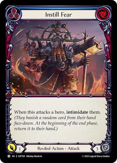 Instill Fear (Blue) [SUP109] [Super Slam] Rainbow Foil