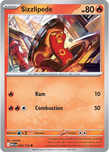Sizzlipede [029/132] [Mega Evolution] Reverse Holofoil