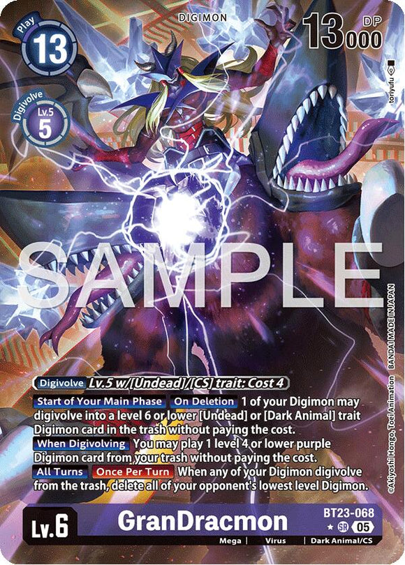 GranDracmon (Alternate Art) [BT23-068 SR] [Hackers' Slumber] Foil