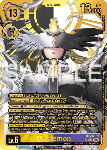 Mastemon (Rare Pull) [BT23-102] [Hackers' Slumber] Foil