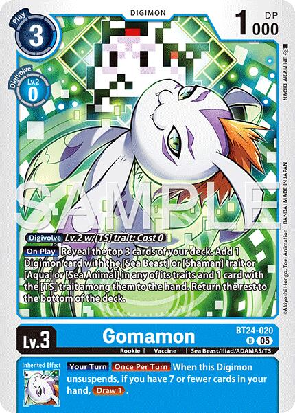 Gomamon [BT24-020 U] [Time Stranger]