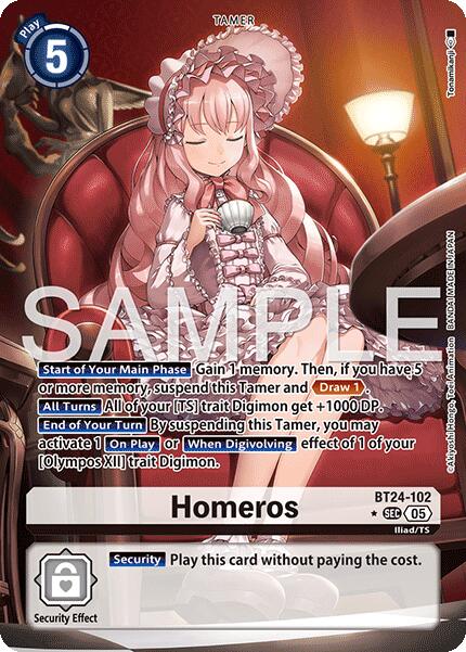 Homeros (Alternate Art) [BT24-102 SEC] [Time Stranger] Foil